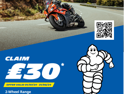 Buy Michelin Motorcycle Tyres and claim 