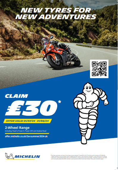 Buy Michelin Motorcycle Tyres and claim 