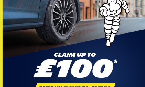 Claim up to £100 when you buy Michelin 