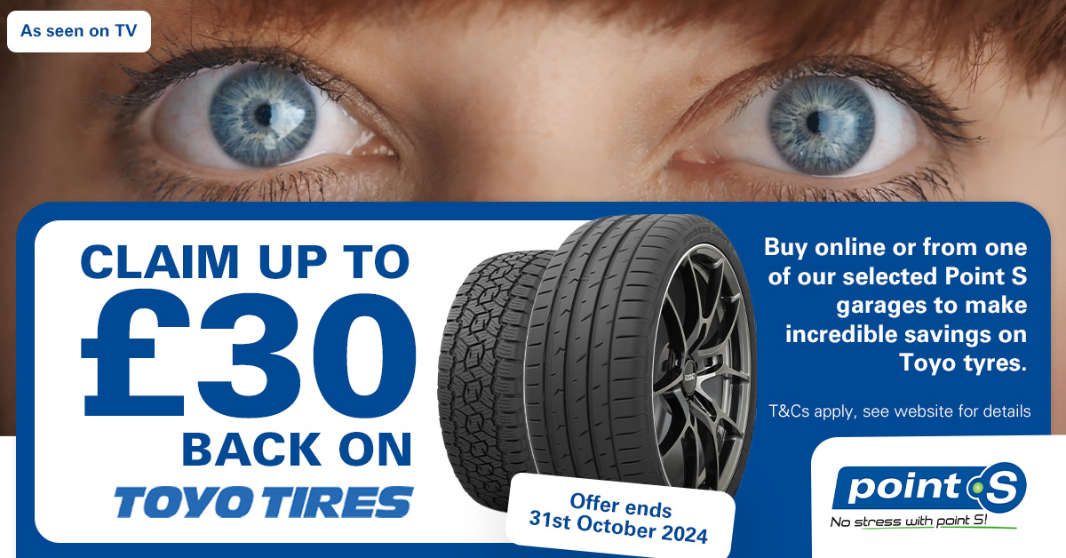 TOYO TYRES CLAIM BACK UP TO £30 AS SEEN